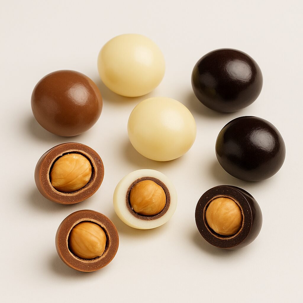 Nocciole ricoperte di cioccolato