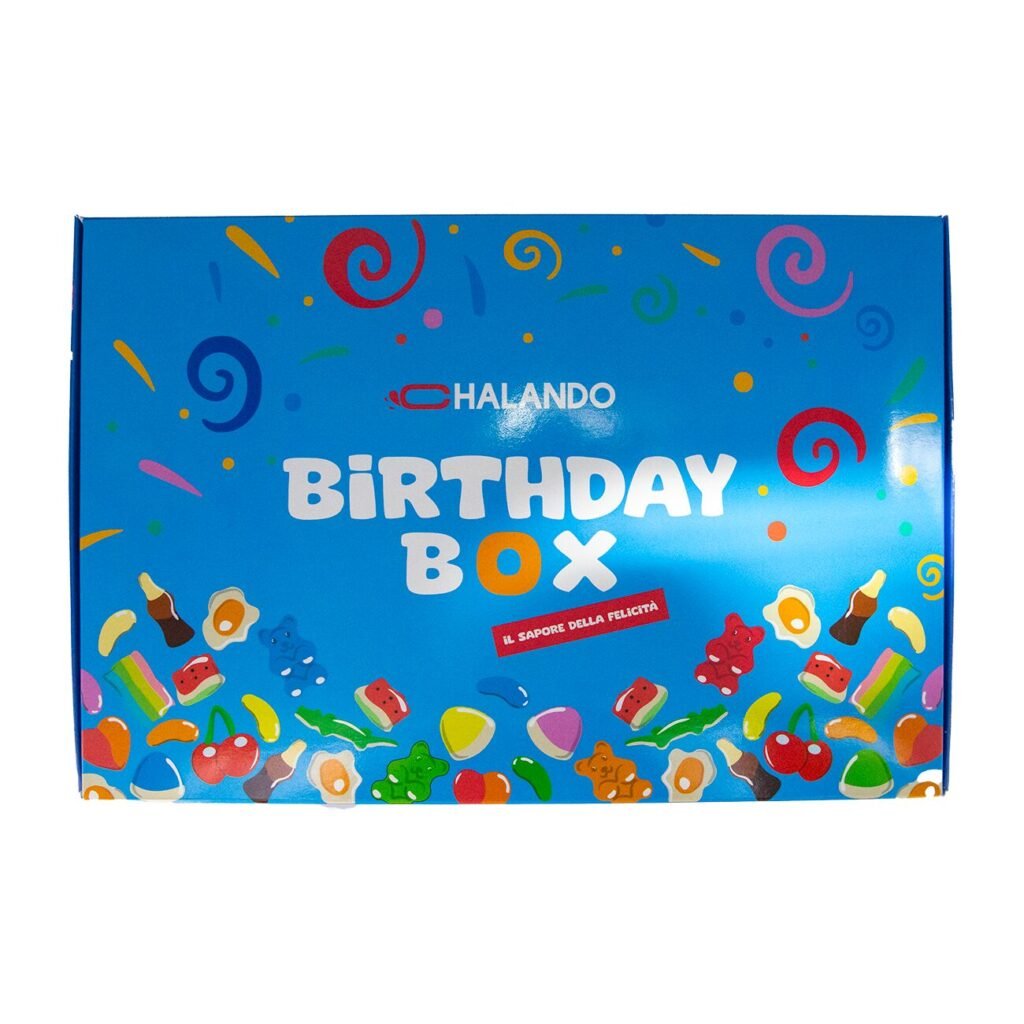 Birthday candy box blu