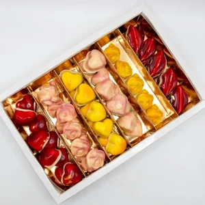 Woman chocolates box
