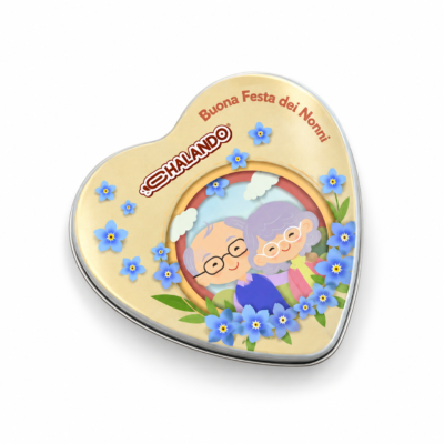 Scatola in latta con cioccolatini nonni