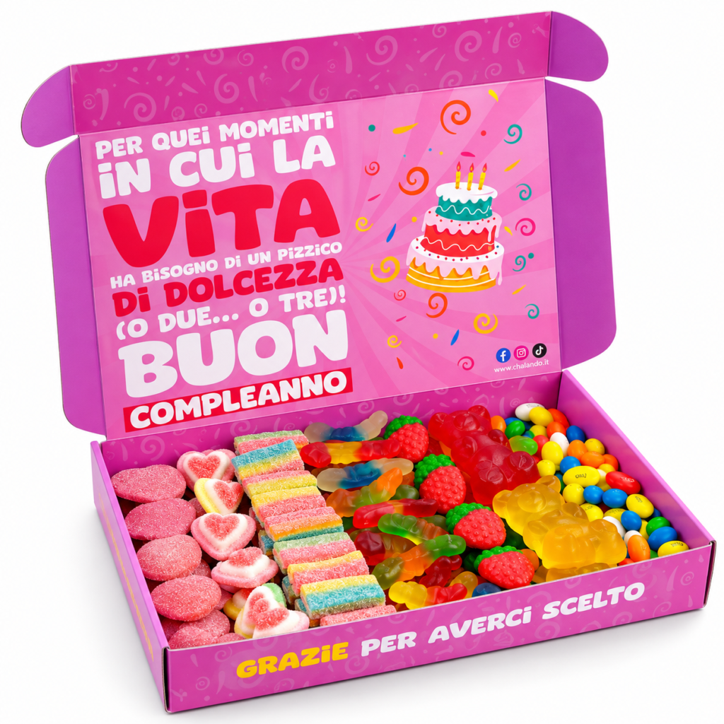 Birthday candy box rosa